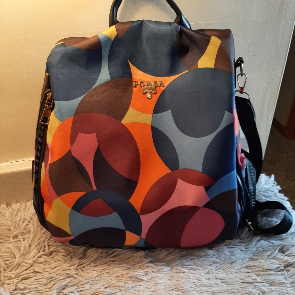 Poaba Abstract Multicolored Lightweight Backpack - Picture 10 of 10